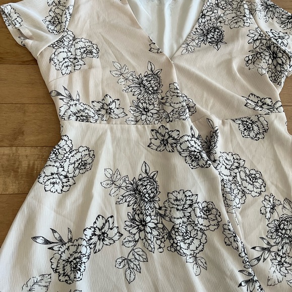 Pale Pink Wrap V-Neck Dress - Picture 2 of 4